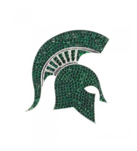 Michigan University Crystal Spartan Brooch