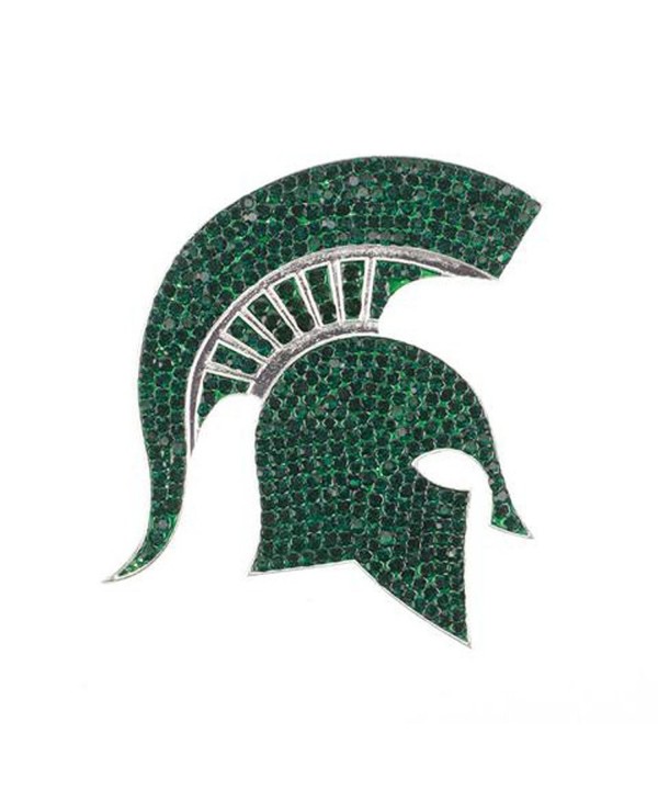 Michigan University Crystal Spartan Brooch