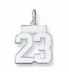 Sterling Silver Polished Number Pendant