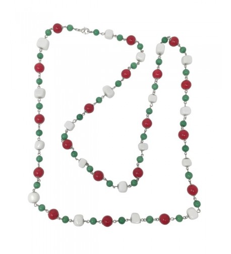 Multi Color Beaded Necklace Green
