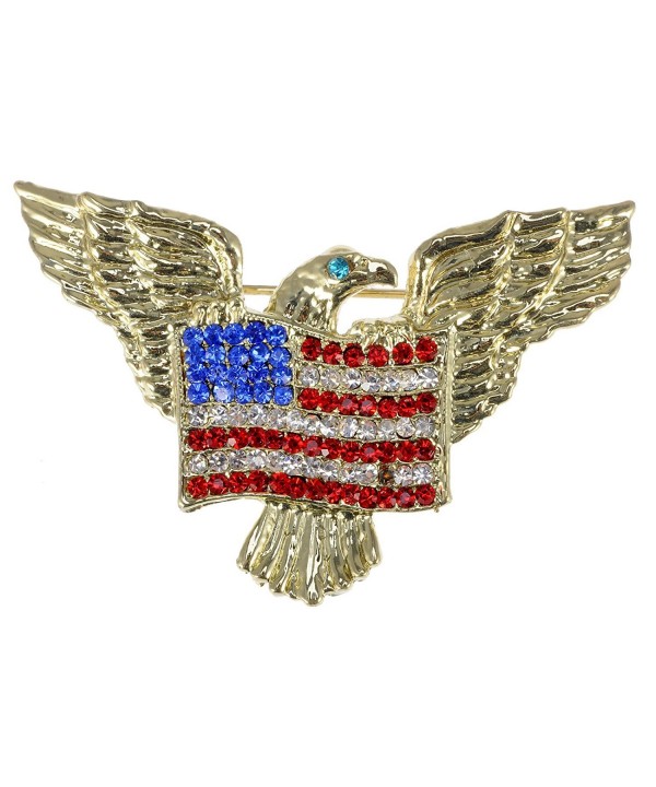 Alilang Golden Patriotic American Rhinestone