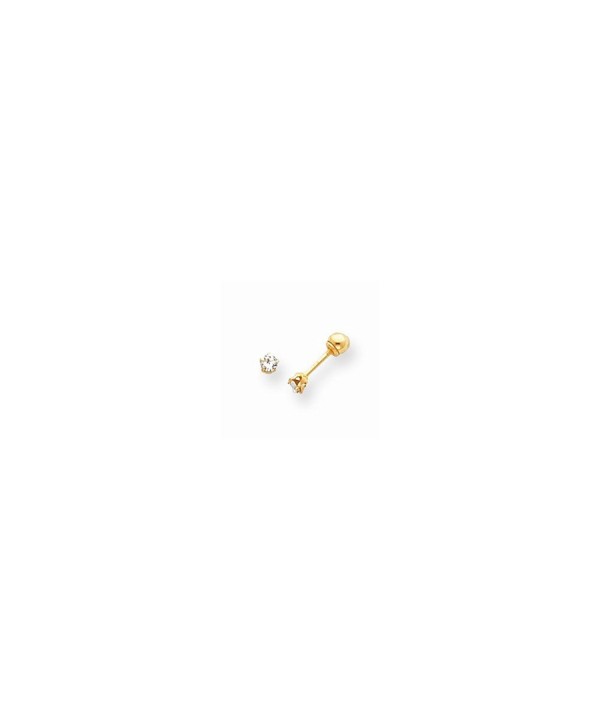 Gold Polished Reversible Ball Earrings