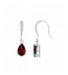 Sterling Silver Garnet Earrings CT