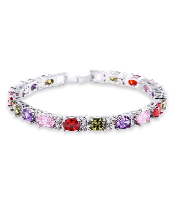 GULICX Elegant Bracelet coloured Zirconia