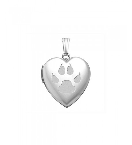 Sterling Silver Print Sweetheart Locket