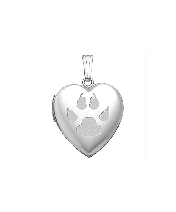 Sterling Silver Print Sweetheart Locket