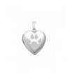 Sterling Silver Print Sweetheart Locket