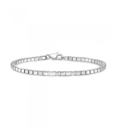 Sterling Silver Nickel Free Squared Bracelet