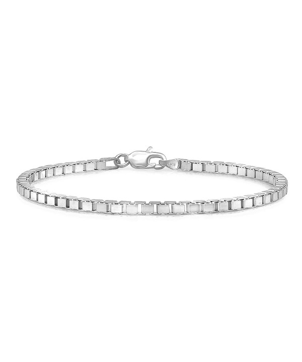 Sterling Silver Nickel Free Squared Bracelet