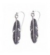 Bohemia Feather Silver Earring silver plated base