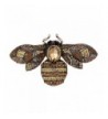 EVER FAITH Gold Tone Rhinestone Honeybee