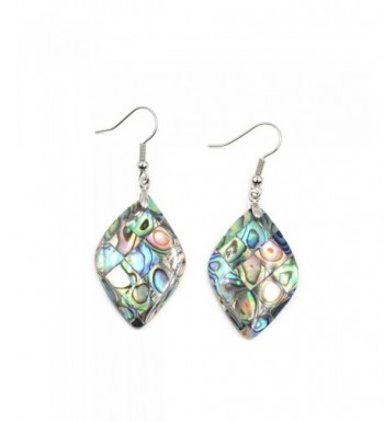 Natural Abalone Earrings Geometric Unique