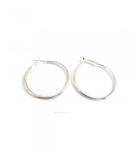 Color Hoop Earrings Simple White