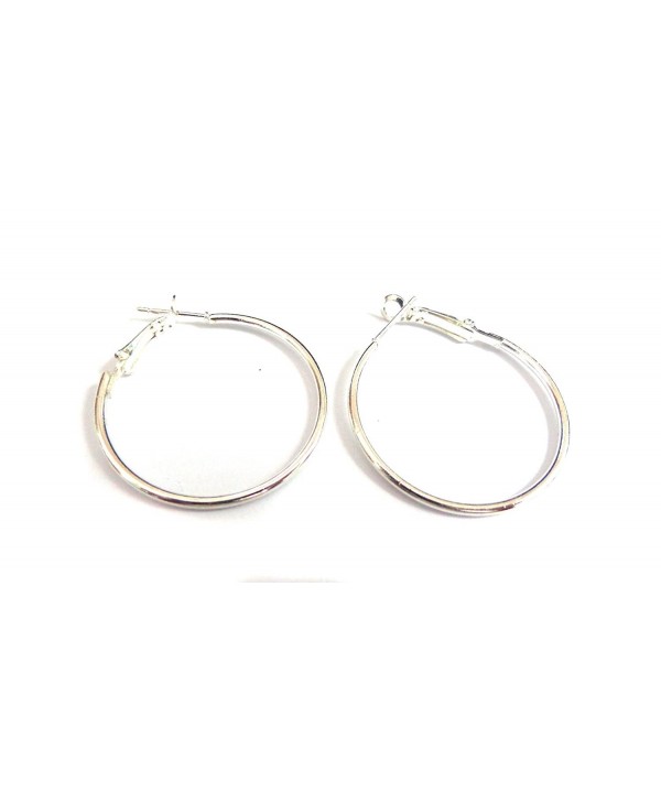 Color Hoop Earrings Simple White