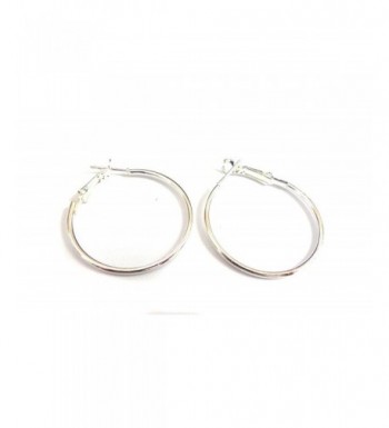 Color Hoop Earrings Simple White