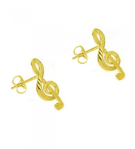 Yellow Music Treble Musical Earrings