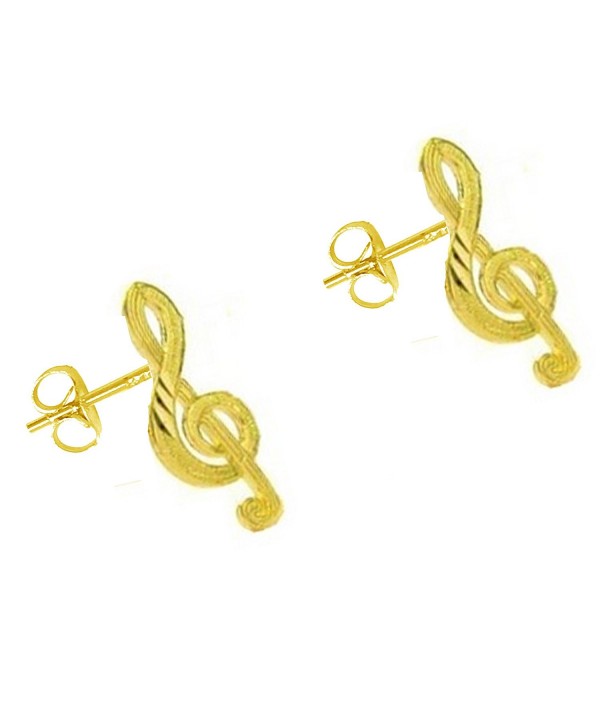 Yellow Music Treble Musical Earrings