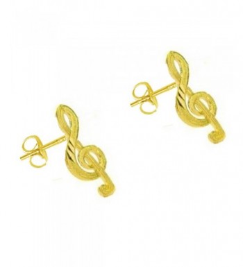 Yellow Music Treble Musical Earrings