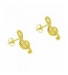 Yellow Music Treble Musical Earrings