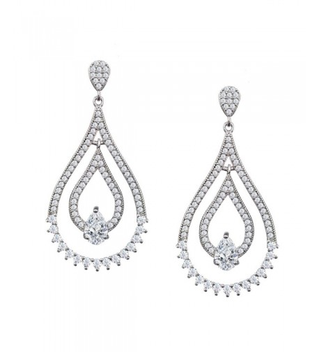 SELOVO Bridal Statement Earrings Zirconia