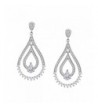 SELOVO Bridal Statement Earrings Zirconia