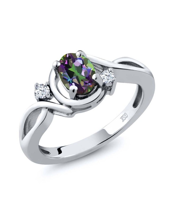 Mystic Topaz White Sterling Silver