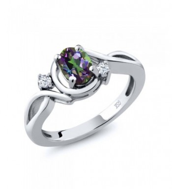 Mystic Topaz White Sterling Silver