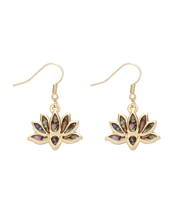 MANZHEN Flower Blossom Earrings Abalone