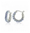 Sterling Silver Tanzanite Huggie Earrings