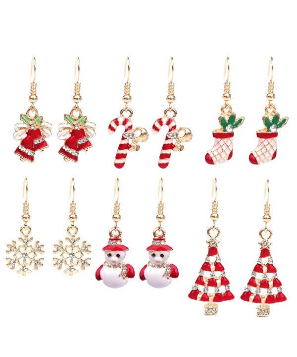 Paxuan Womens Christmas Earrings Jewelry Paxuan Womens Christmas Earrings Jewelry