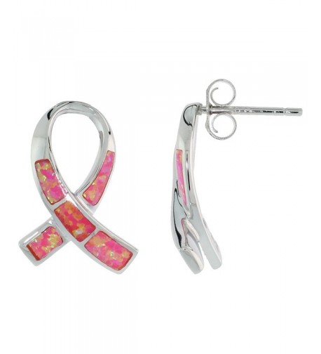 Sterling Silver Cancer Awareness Earrings