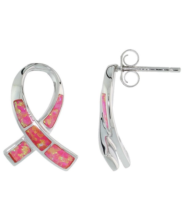 Sterling Silver Cancer Awareness Earrings