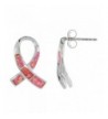 Sterling Silver Cancer Awareness Earrings