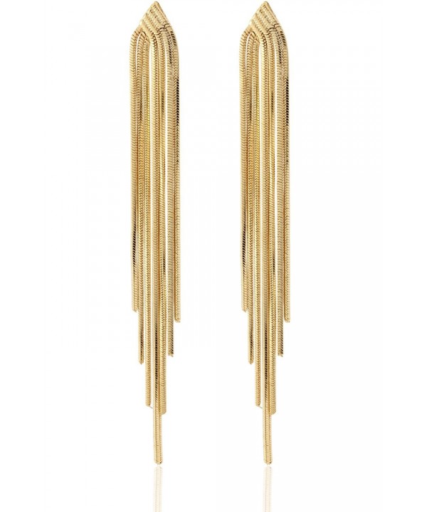 Sleek Chain Tassel Earrings Lovey