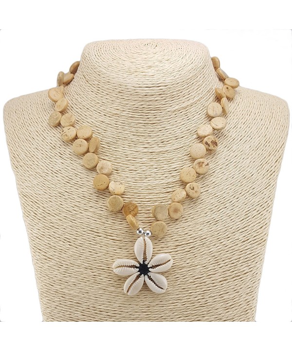 Cowrie Shells Pendant Coconut Necklace