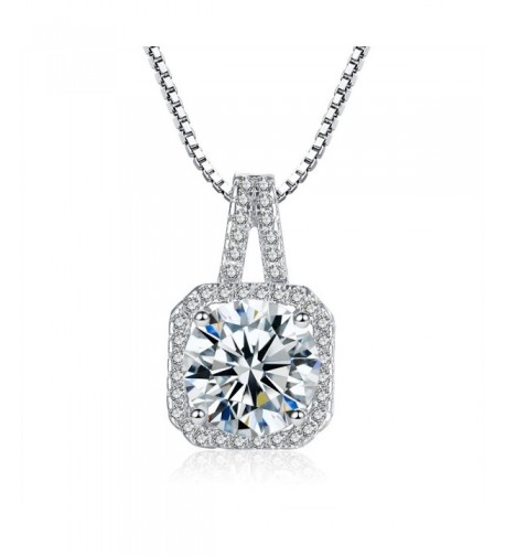 Zirconia Pendant Necklace Crystal Plated