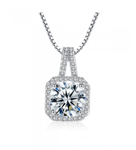 Zirconia Pendant Necklace Crystal Plated