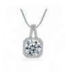 Zirconia Pendant Necklace Crystal Plated