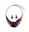 Hamer Multi color Statement Necklace Earrings