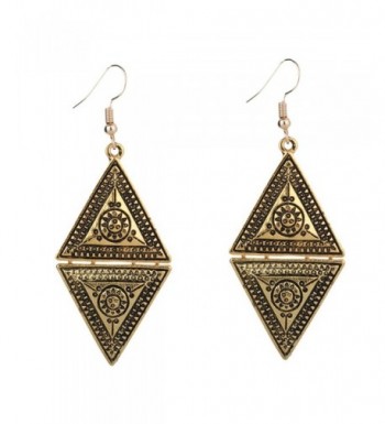 Yazilind Vintage Geometric Triangle Earrings