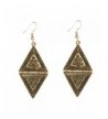 Yazilind Vintage Geometric Triangle Earrings