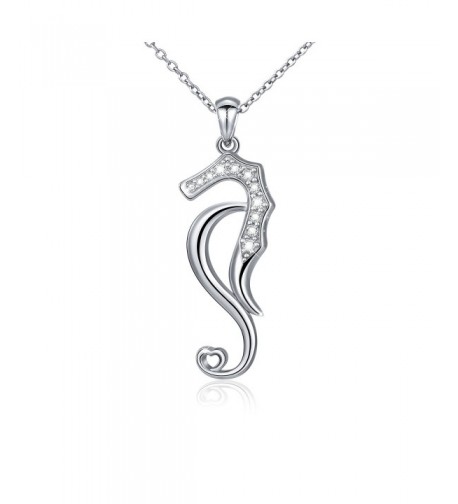 Sterling Zirconia Seahorse Pendant Necklace