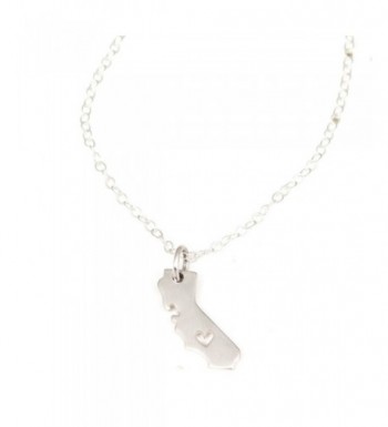 California State Necklace Heart Moonstone