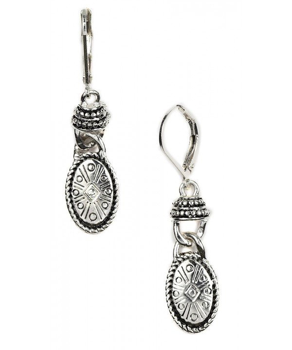 Napier Euro Oval Drop Earrings