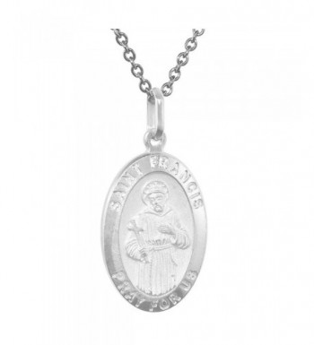 Sterling Silver Francis Medal Necklace