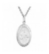 Sterling Silver Francis Medal Necklace