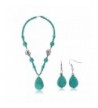 Simulated Turquoise Howlite Necklace Earring
