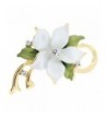 Poinsettia Christmas Swarovski Crystal Pendant