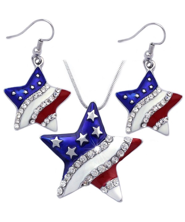 July American Pendant Necklace Earrings