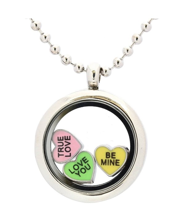 Locket Magnetic Necklace Floating Valentines